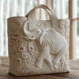 Bolsa artesanal com elefante