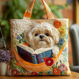 Bolsa artesanal com shih tzu