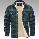 Tiago - Casaco Trucker Listrado em Fleece