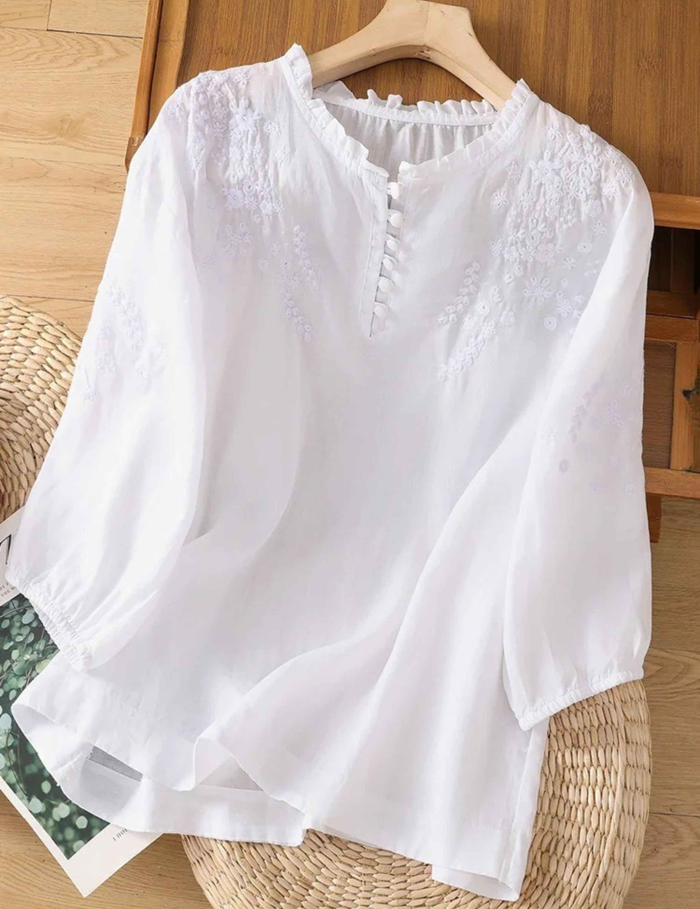 Cassiana - Cotton and Linen Blouse