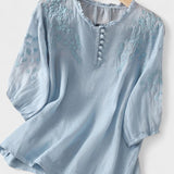 Cassiana - Cotton and Linen Blouse