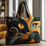 Bolsa artesanal com estampa de gato