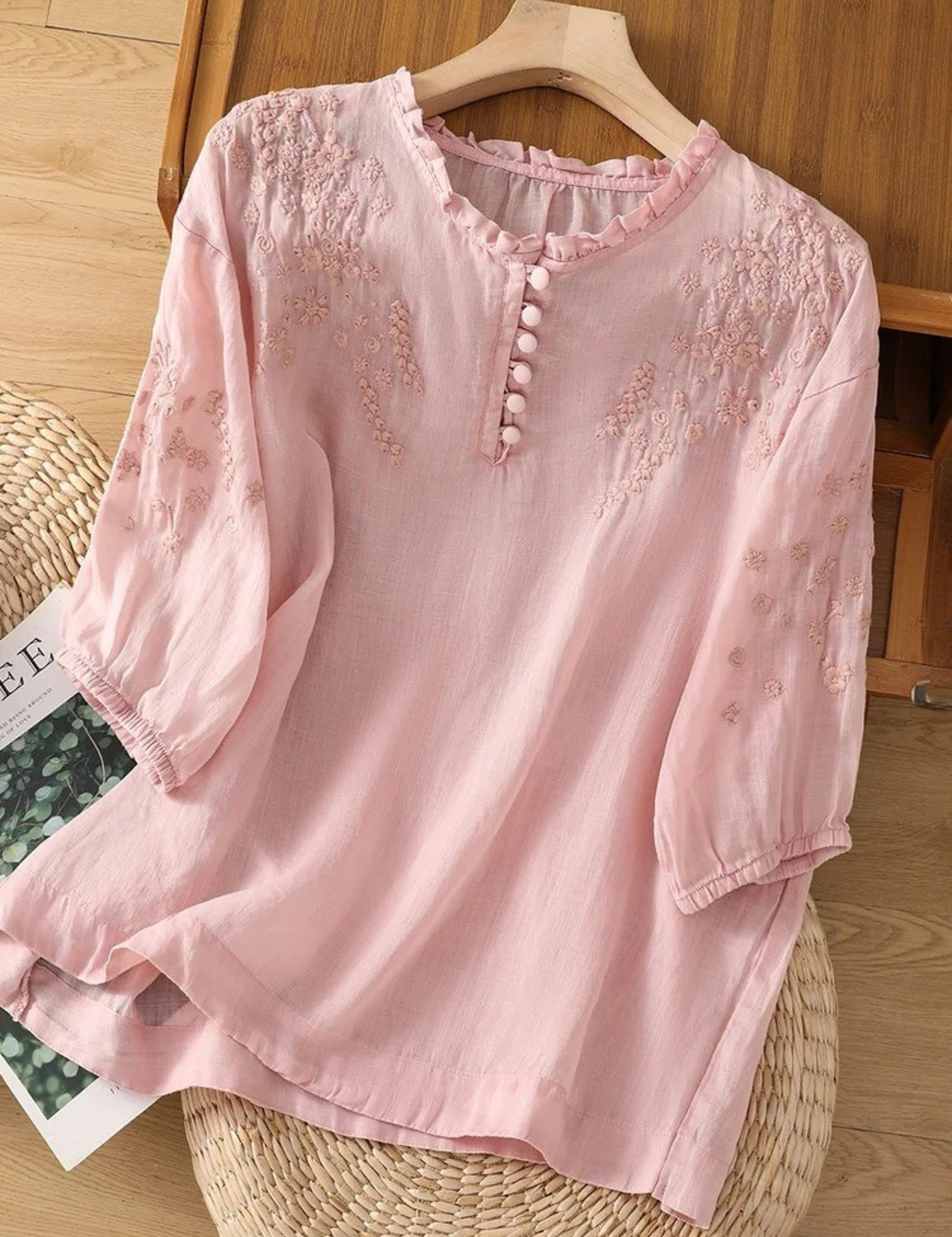 Cassiana - Cotton and Linen Blouse