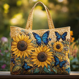 Bolsa artesanal com girassóis