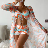 Laluna® | Conjunto de biquíni 3 peças com estampado