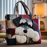 Bolsa feita à mão com schnauzer