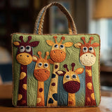 Bolsa feita à mão com girafa
