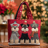Bolsa feita à mão com schnauzer