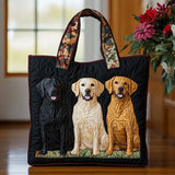 Bolsa artesanal com três labradores
