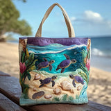 Bolsa artesanal com motivo de lagoa