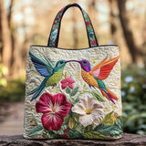 Mochila acolchoada com beija-flor