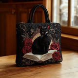Bolsa artesanal com estampa floral