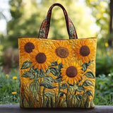 Bolsa clássica com girassóis