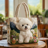 Bolsa artesanal com estampa de cachorro