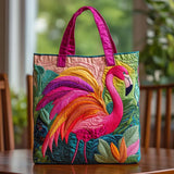 Bolsa feita à mão com flamingo