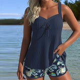 Laluna® | Tankini riscado com calções de praia em duas peças
