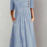Marina - Elegant Striped Midi Dress