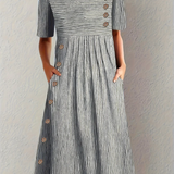 Marina - Elegant Striped Midi Dress