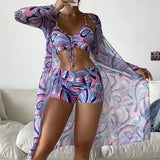 Laluna® | Conjunto de biquíni 3 peças com estampado