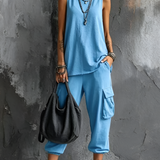 Valentina | Conjunto Casual Mole com Bolsos