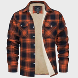 Tiago - Casaco Trucker Listrado em Fleece
